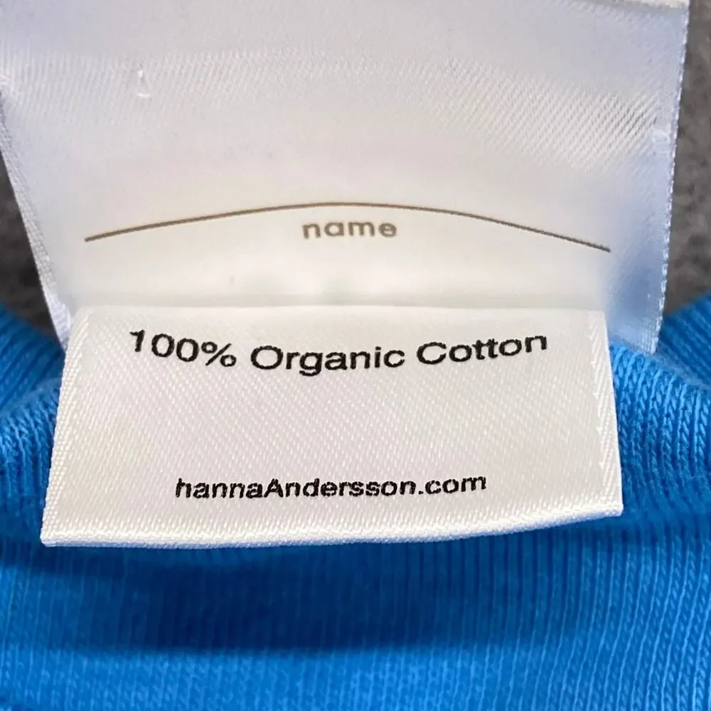 Hanna Andersson Short Sleeve Pajama Top Kids‎ 10 Organic Cotton Blue Sharks